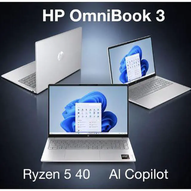 Alt view image 2 of 5 - HP OmniBook 3 16.0" Touch WUXGA AMD Ryzen 5 40 2.80GHz 16GB RAM 256GB SSD W11H