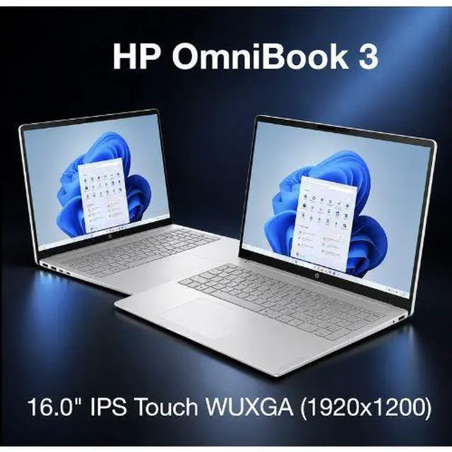Alt view image 3 of 5 - HP OmniBook 3 16.0" Touch WUXGA AMD Ryzen 5 40 2.80GHz 16GB RAM 256GB SSD W11H