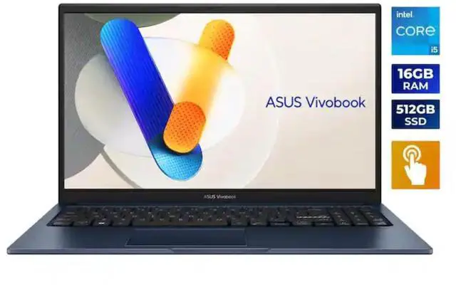 Main image of ASUS VivoBook 15.6" FHD Touch Intel i5-1334U 1.3 GHz 16GB 512GB SSD W11H Laptop