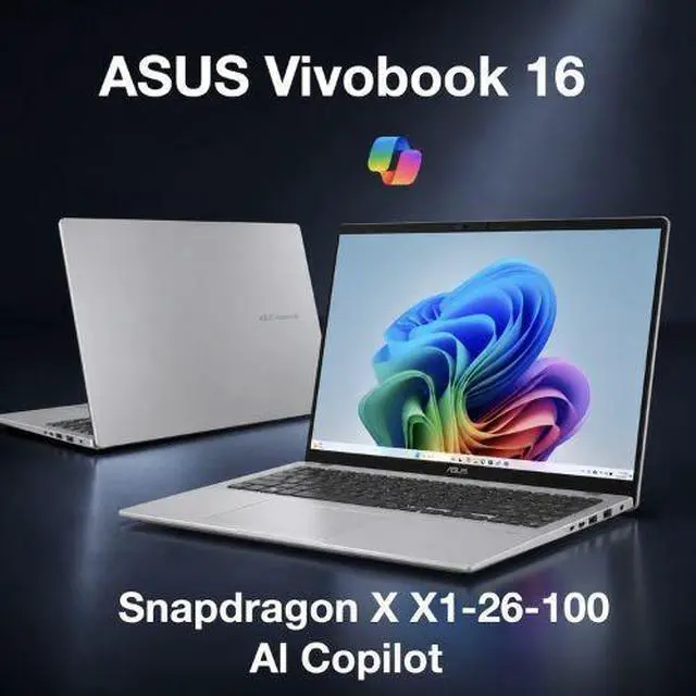 Alt view image 2 of 5 - ASUS Vivobook 16 16.0" WUXGA Snapdragon X X1-26-100 3.00GHz 16GB RAM 1TB SSD