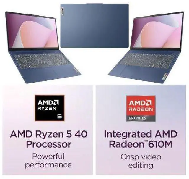 Alt view image 5 of 5 - Lenovo IdeaPad Slim 3 15.6" FHD AMD Ryzen 5 40 2.80GHz 8GB RAM 512GB SSD W11H
