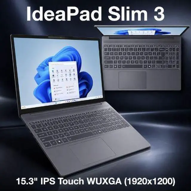 Alt view image 3 of 5 - Lenovo IdeaPad Slim 3 15.3" AMD Core Ryzen 7 170 16GB DDR5 512GB SSD W11H