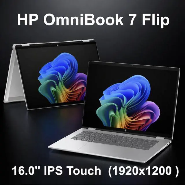 Alt view image 3 of 5 - HP OmniBook 7 Flip 16" WUXGA Touch Intel Ultra 7 258V 32GB 512GB SSD W11H Laptop