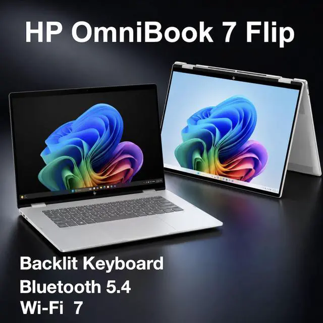 Alt view image 4 of 5 - HP OmniBook 7 Flip 16" WUXGA Touch Intel Ultra 7 258V 32GB 512GB SSD W11H Laptop