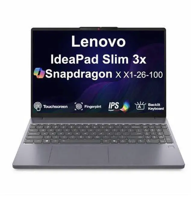 Main image of Lenovo IdeaPad Slim 15.3" Touch WUXGA Snapdragon X X1-26-100 16GB 1TB SSD W11H