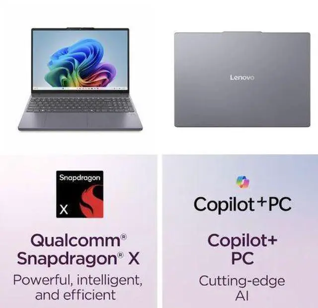 Alt view image 5 of 5 - Lenovo IdeaPad Slim 15.3" Touch WUXGA Snapdragon X X1-26-100 16GB 1TB SSD W11H