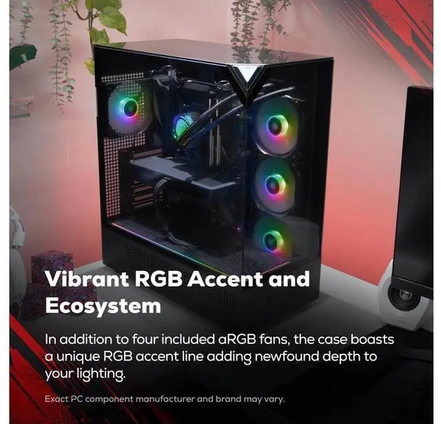 Alt view image 4 of 5 - iBUYPOWER EBA7N56T AMD Ryzen 7 7800X3D 32 GB 1 TB RTX 5060 Ti W11H Desktop