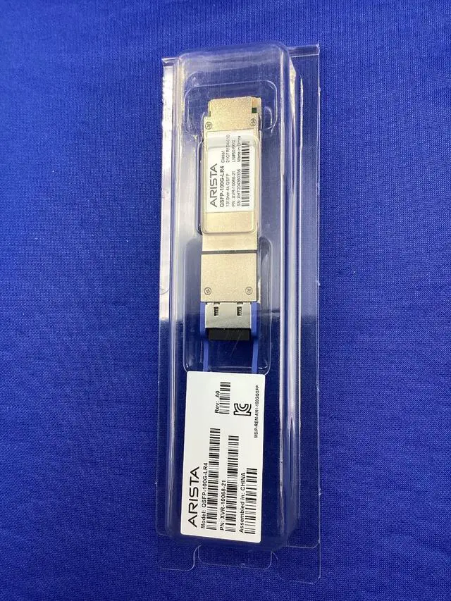 Alt view image 2 of 7 - QSFP-100G-LR4-ARISTA ARISTA 100GBASE-LR4 1310nm 10km QSFP28 SMF XVR-10068-21