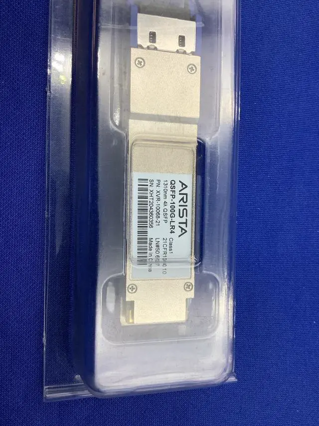Alt view image 7 of 7 - QSFP-100G-LR4-ARISTA ARISTA 100GBASE-LR4 1310nm 10km QSFP28 SMF XVR-10068-21