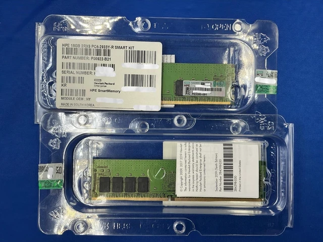 Alt view image 5 of 6 - F/S P03050-091 HPE 16GB 2Rx8 PC4-2933Y Smart Memory P00922-B21 P06188-001
