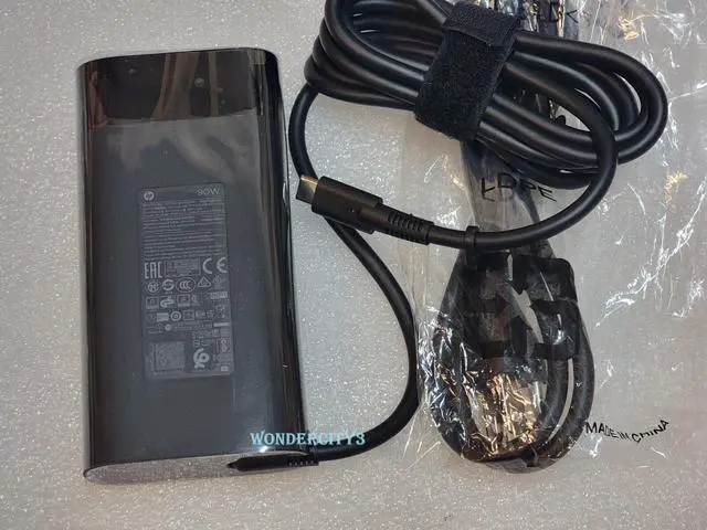 Alt view image 7 of 7 - Original HP 90W USB-C AC Adapter For Select Spectre x360 Laptop PC- 904144-850