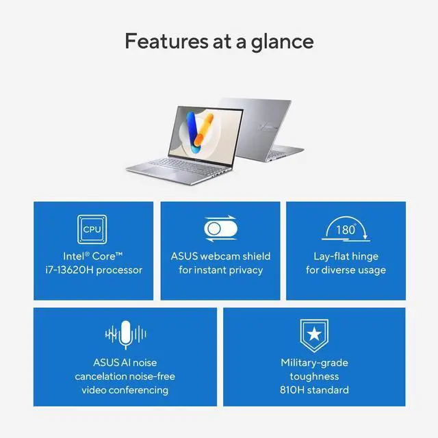 Alt view image 6 of 7 - 2026 ASUS Vivobook 16 Laptop 13th Gen Intel i7 16GB RAM+512GB SSD Backlit Office