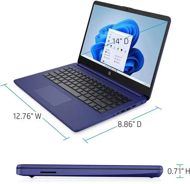 Alt view image 7 of 7 - HP Laptop Computer 14" Intel Processor 4GB RAM 564GB Storage Free Office 365