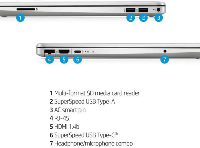 Alt view image 7 of 7 - HP Laptop Computer 15.6 Touch Intel i5 12GB RAM 256GB SSD 1TB HDD Office Backlit