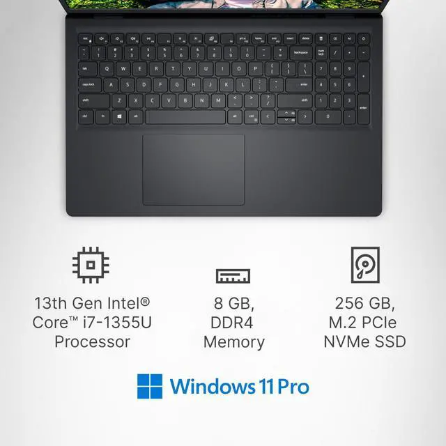Alt view image 3 of 7 - 2026 Dell Inspiron Laptop 15 Office Touch 13th Gen Intel i7 8GB RAM & 256GB SSD