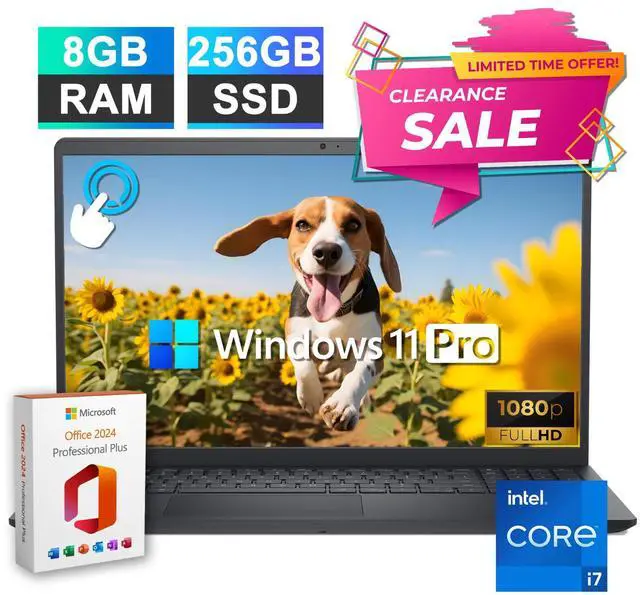Main image of 2026 Dell Inspiron Laptop 15 Office Touch 13th Gen Intel i7 8GB RAM & 256GB SSD