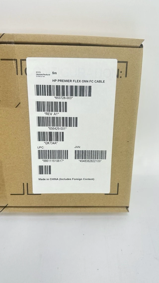 Alt view image 2 of 6 - HPE QK734A HP Premier Flex LC/LC OM4 FC 15Ft 5M Cable 653728-003 656429-001 MM