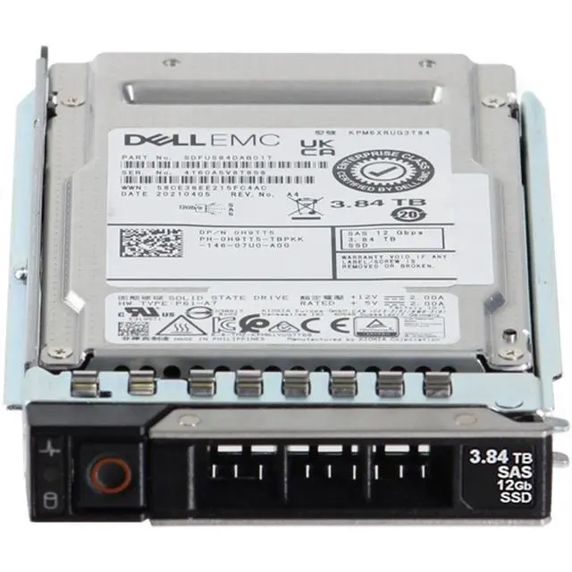 Alt view image 2 of 5 - (NOT FOR HOME PC!) H9TT5-CP1 Dell 3.84TB 12/24Gbps SAS RI TLC 2.5 SSD KPM6XRUG3T84 CPO