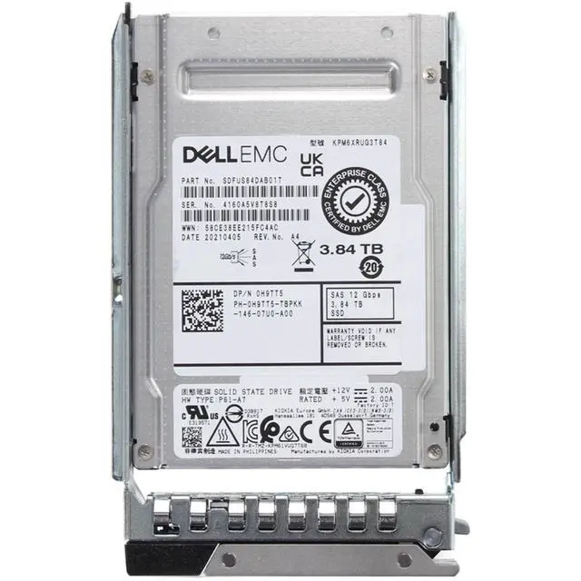 Alt view image 5 of 5 - (NOT FOR HOME PC!) H9TT5-CP1 Dell 3.84TB 12/24Gbps SAS RI TLC 2.5 SSD KPM6XRUG3T84 CPO