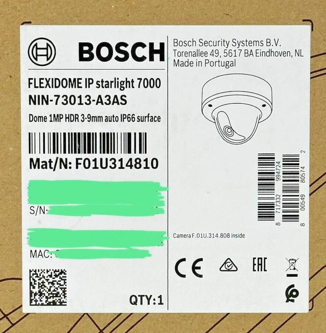 Alt view image 2 of 4 - Bosch NIN-73013-A3AS IP Starlight IP66 Flexidome 7000 VR 1MP HDR 3-9mm Auto Dome