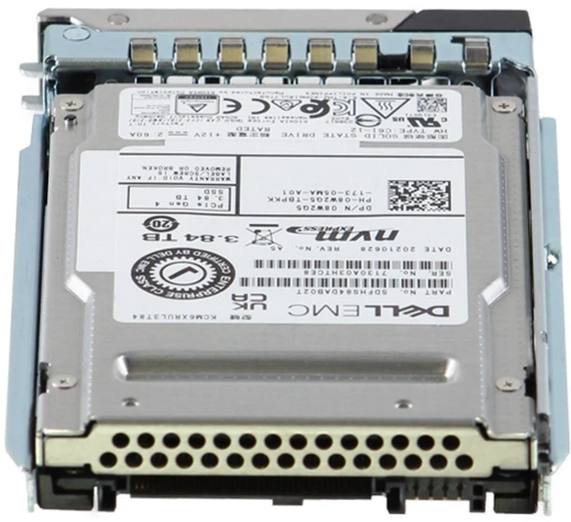 Alt view image 4 of 5 - 8W2G5-CD1 Dell 3.84TB Enterprise NVMe Gen4 RI TLC 2.5 SSD CM6-R