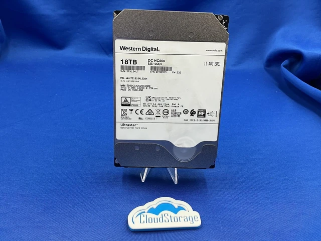 Main image of (NOT FOR HOME PC!) WUH721818AL5204 WD Ultrastar DC HC550 18TB SAS 12Gb/s 512MB 3.5in HDD Pull