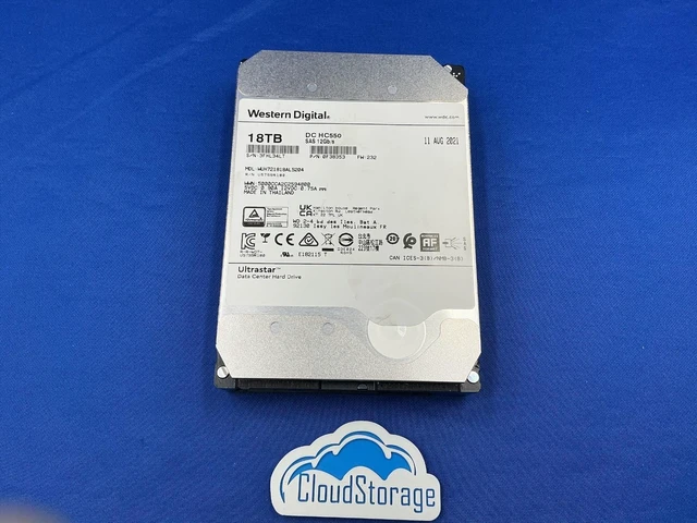 Alt view image 2 of 6 - (NOT FOR HOME PC!) WUH721818AL5204 WD Ultrastar DC HC550 18TB SAS 12Gb/s 512MB 3.5in HDD Pull