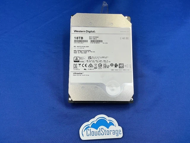 Alt view image 5 of 6 - (NOT FOR HOME PC!) WUH721818AL5204 WD Ultrastar DC HC550 18TB SAS 12Gb/s 512MB 3.5in HDD Pull