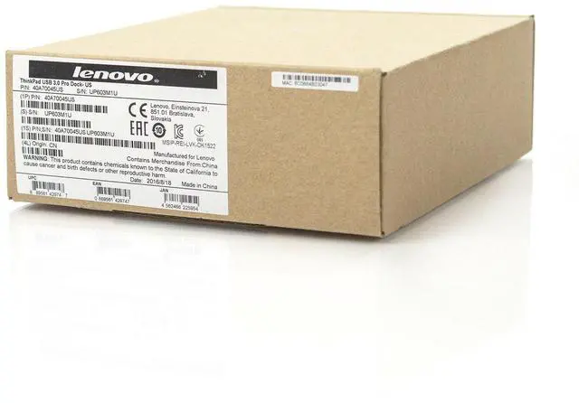 Main image of Lenovo ThinkPad USB 3.0 Pro Dock 40A7 Laptop Docking Station 40A70045US 03X7130