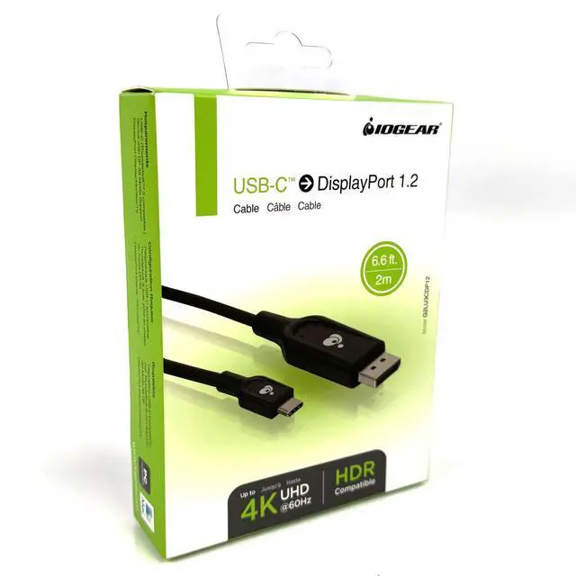 Alt view image 2 of 7 - Lot 5 IOGEAR USB-C Thunderbolt 3 to DisplayPort 1.2 4K HDR 2M G2LU3CDP12