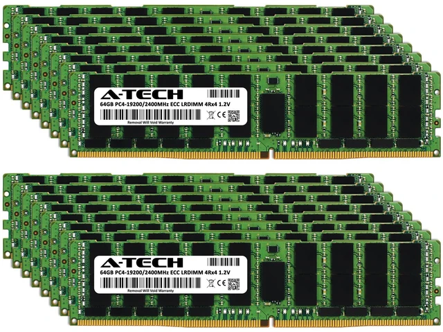 Alt view image 2 of 5 - 1TB 16x 64GB PC4-2400 LRDIMM ASUS RS520-E8-RS12-E V2 RS720Q-E8-RS8-P Memory RAM