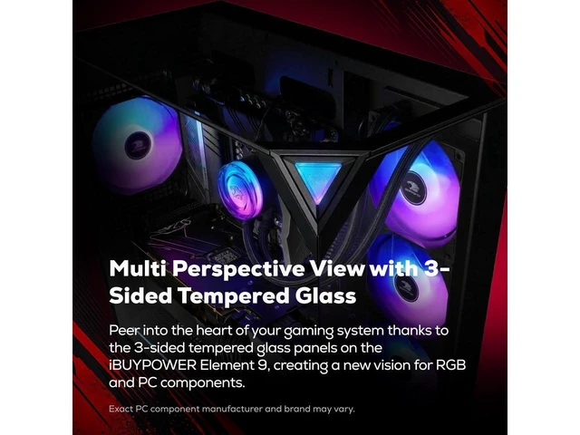 Alt view image 5 of 5 - iBUYPOWER Element AMD Ryzen 7 7800X3D 16GB 1TB RTX 5060 Ti W11H Gaming Desktop