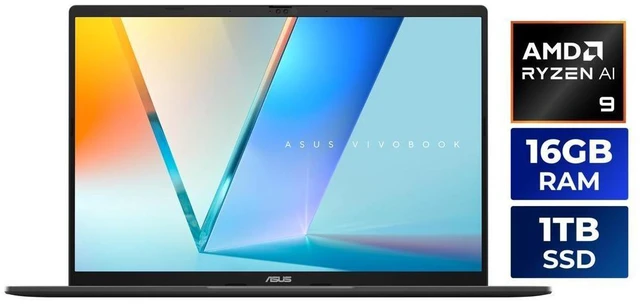 Main image of ASUS VivoBook S16 16" WUXGA Touch AMD Ryzen AI 9 465 16GB 1TB SSD W11H Laptop