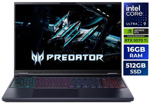 Main image of Acer Predator Helios Neo 16 AI 16" Intel Ultra 9 290HX 16GB 512GB RTX 5070 W11H