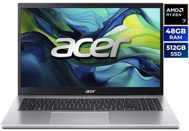 Main image of Acer Aspire Go 15 15.6" FHD IPS AMD Ryzen 7 5825U 2.0 GHz 48GB 512GB SSD W11H
