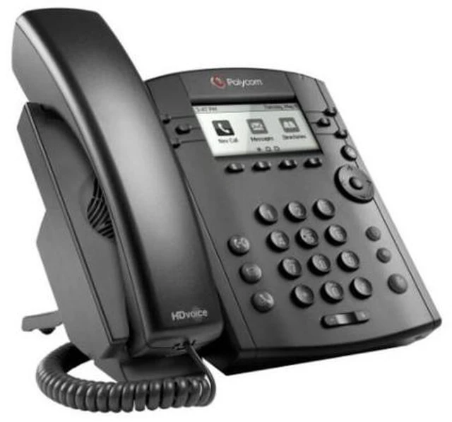 Main image of Polycom VVX 301 IP Cable Business Media Desktop 6-Line HD Phone PoE VoIP - Black
