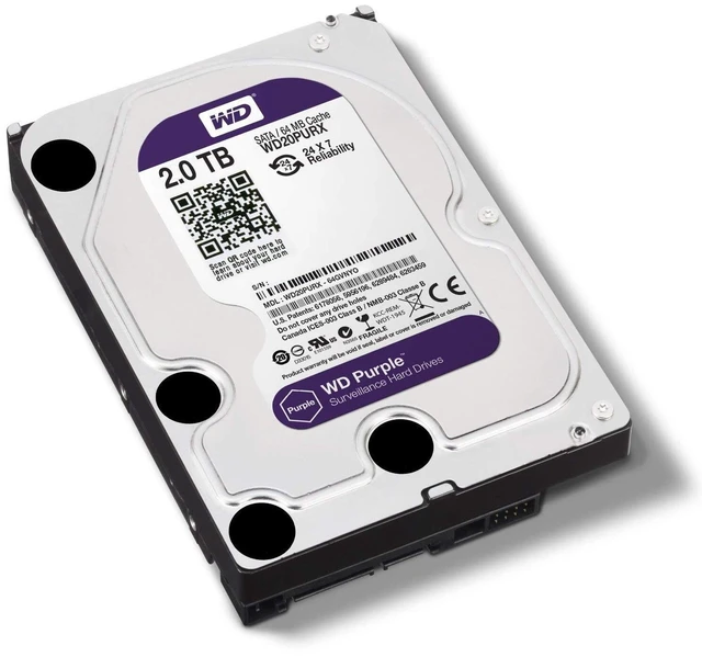 Alt view image 2 of 2 - Wd WD20PURX Purple 2TB 5.4k SATA 6Gbps 64MB Cache 3.5" Hdd