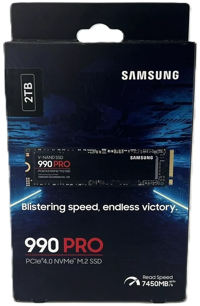 Alt view image 2 of 3 - Samsung 990 PRO 2TB NVMe PCIe 4.0 M.2 2280 SSD MZ-V9P2T0/AM (AMX)