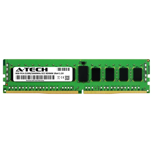 Alt view image 2 of 4 - (NOT FOR HOME PC!) A-Tech 8GB 1Rx4 PC4-21300R RDIMM DDR4 2666 MHz ECC Registered Server Memory RAM