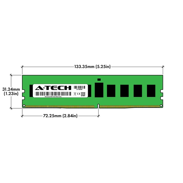 Alt view image 3 of 4 - (NOT FOR HOME PC!) A-Tech 8GB 1Rx4 PC4-21300R RDIMM DDR4 2666 MHz ECC Registered Server Memory RAM