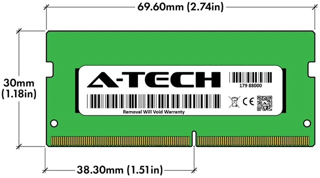 Alt view image 3 of 7 - (NOT FOR HOME PC!) A-Tech 8GB 2x 4GB 1Rx8 PC4-19200 DDR4 2400 MHz ECC SODIMM MicroServer Memory RAM