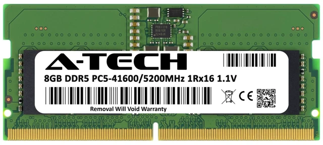 Alt view image 2 of 7 - 8GB DDR5-5200 Acer Nitro V 16 ANV16-41 Memory RAM