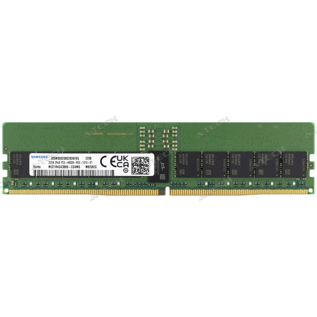 Alt view image 2 of 5 - Samsung 32GB DDR5 EC8 RDIMM M321R4GA3BB6-CQK M321R4GA3BB0-CQK Server Memory RAM