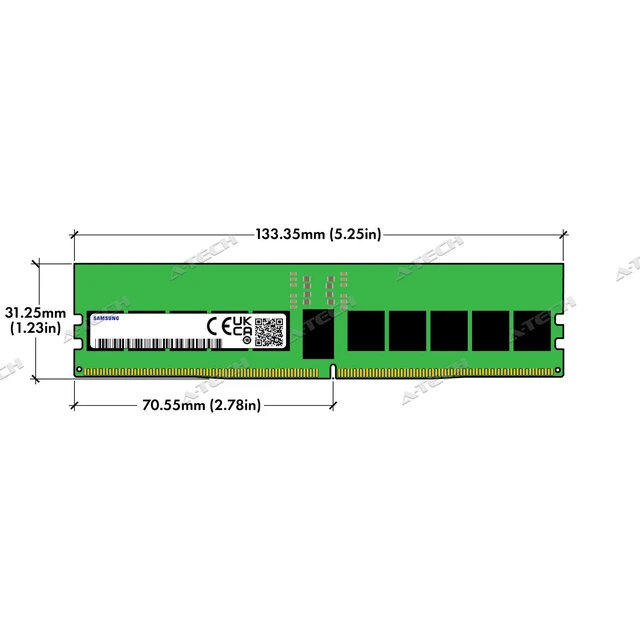 Alt view image 4 of 5 - Samsung 32GB DDR5 EC8 RDIMM M321R4GA3BB6-CQK M321R4GA3BB0-CQK Server Memory RAM