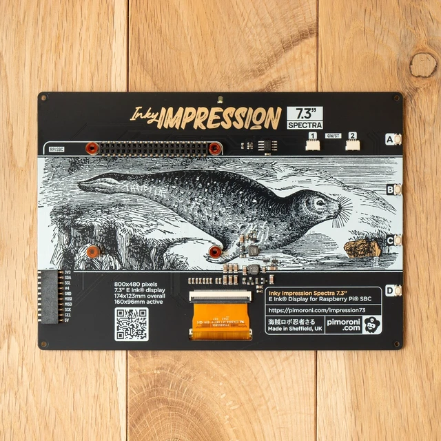 Alt view image 5 of 6 - Pimoroni Inky Impression 7.3" ePaper displays by Pimoroni