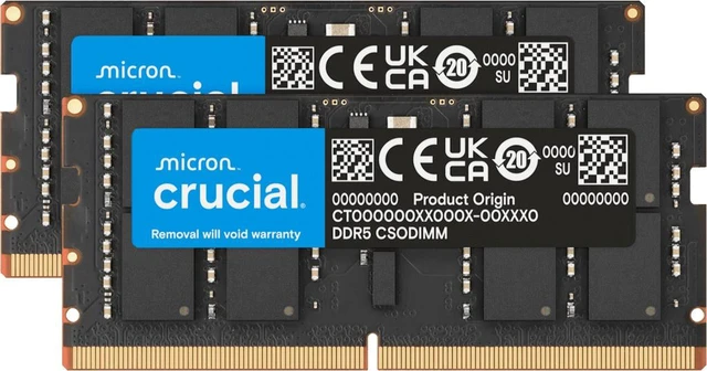 Main image of Crucial CT2K16G64C52CS5 32GB Kit (16GBx2) DDR5-6400 CSODIMM Memory Kit