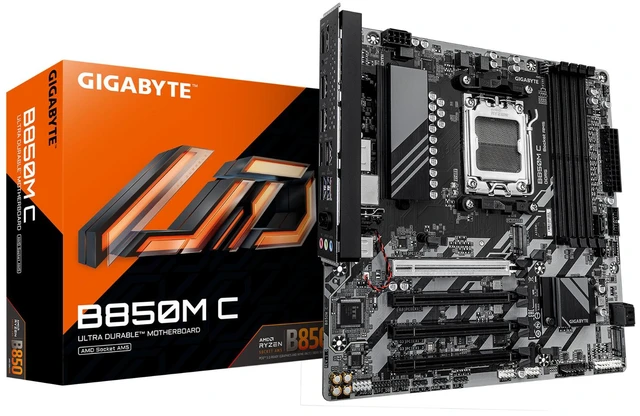 Main image of Gigabyte B850M C WIFI7 AM5 DDR5 Ultra Durable Micro-ATX Motherboard AMD