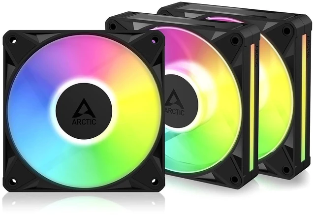 Main image of ARCTIC BioniX P12 A-RGB, 120 mm PWM Fan, Black (Pack of 3) ACFAN00337A