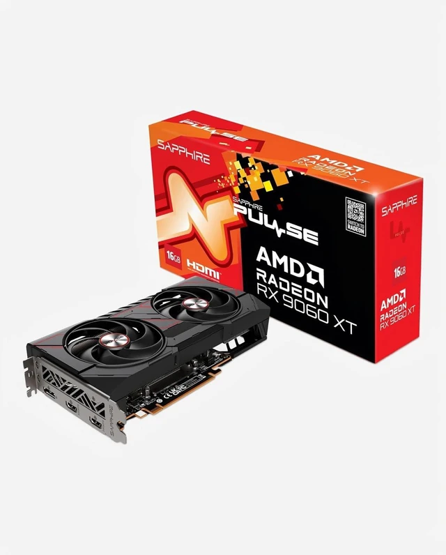 Main image of Sapphire PULSE RX 9060 XT 16GB GDDR6 AMD RDNA 4 Gaming OC Graphics Card