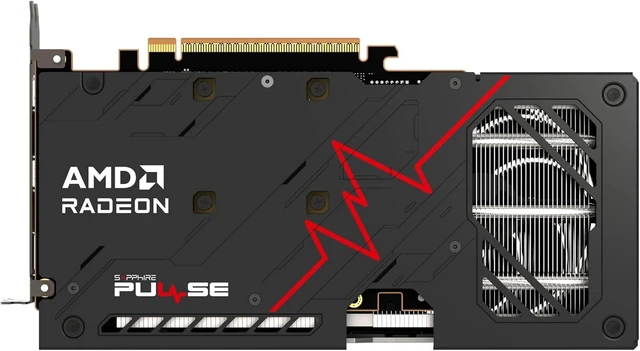 Alt view image 6 of 7 - Sapphire PULSE RX 9060 XT 16GB GDDR6 AMD RDNA 4 Gaming OC Graphics Card
